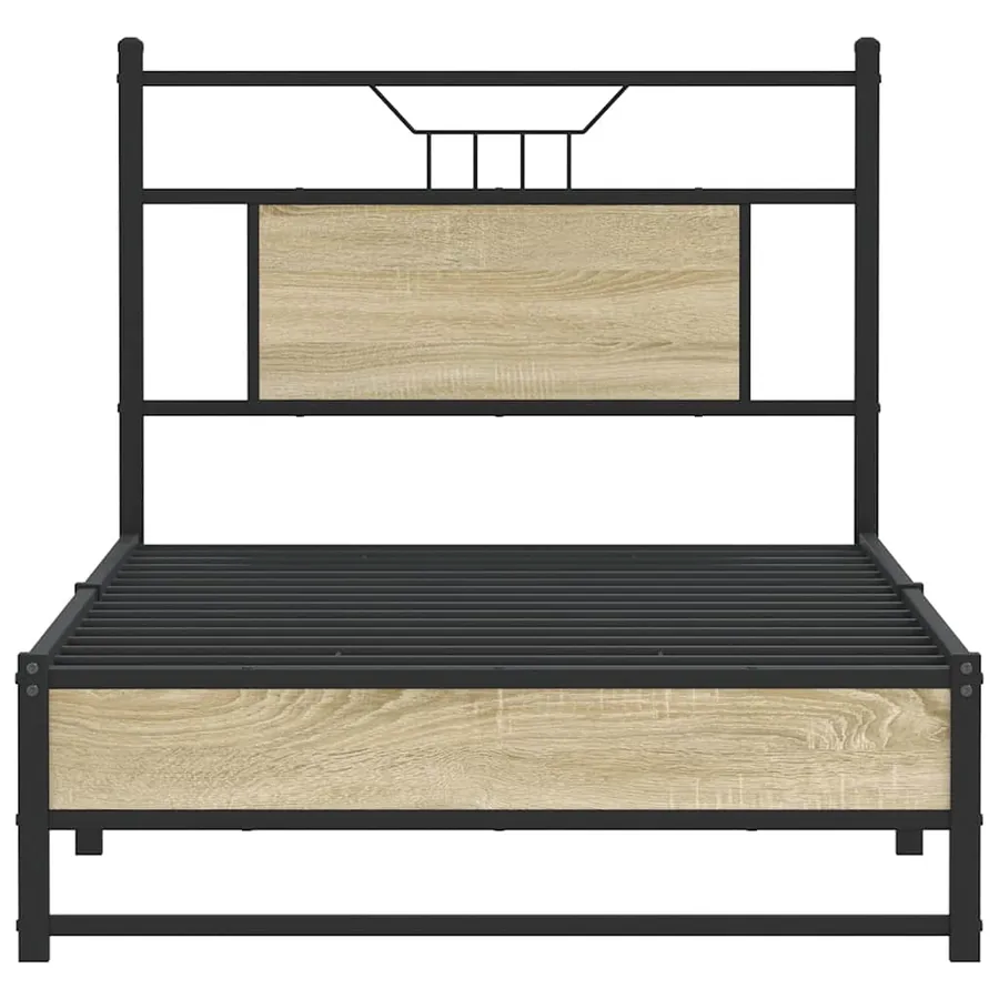 Cadre de lit sans matelas chêne sonoma 75x190 cm - 6