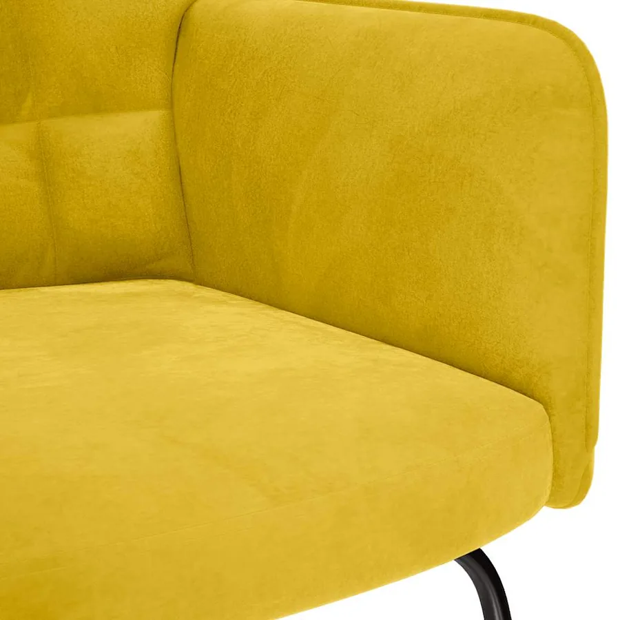 Chaise à bascule Jaune Velours - 6