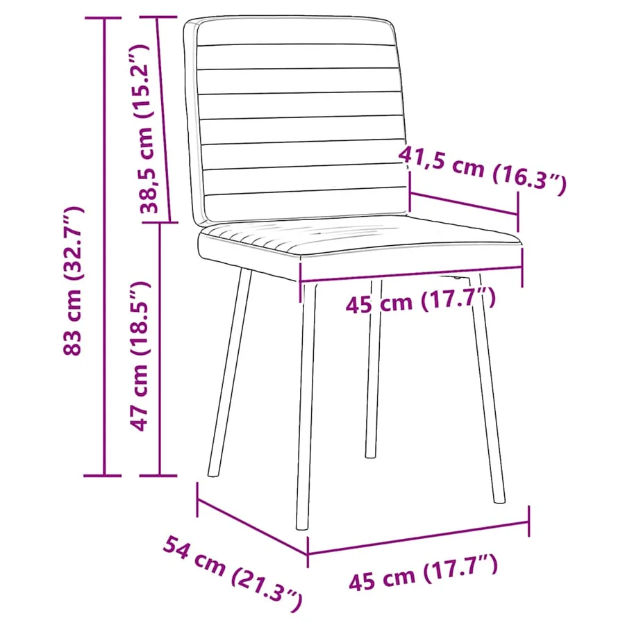Chaises à manger lot de 2 Gris clair Velours - 9