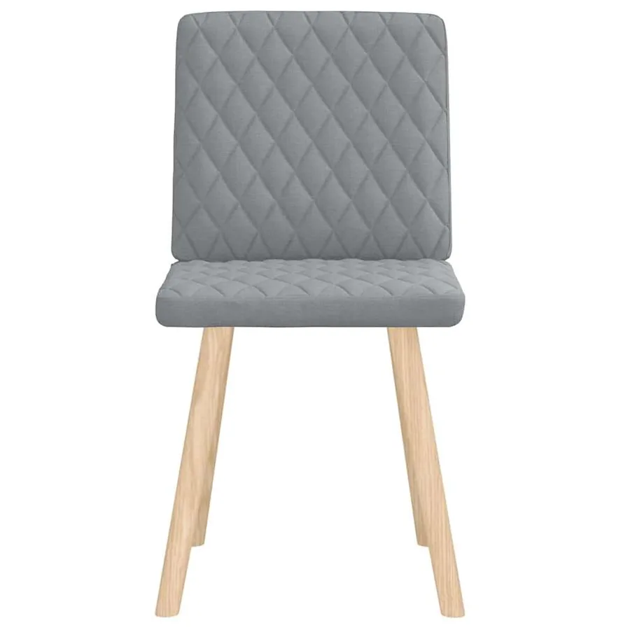 Chaises à manger lot de 2 gris clair tissu - 3