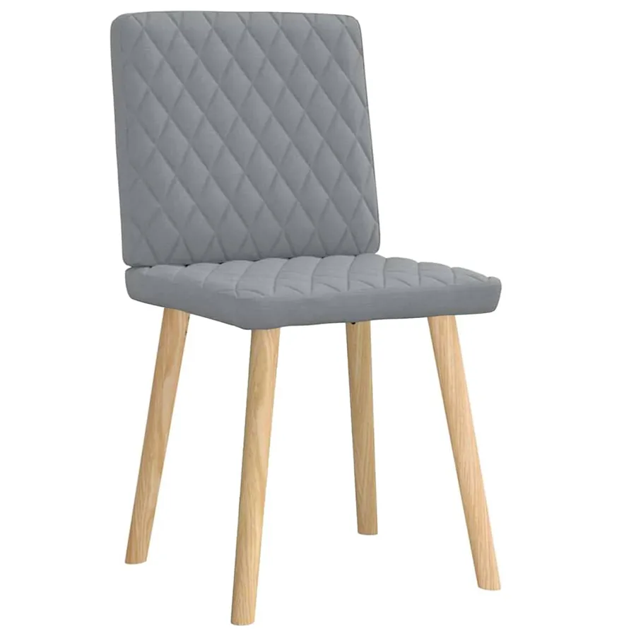 Chaises à manger lot de 2 gris clair tissu - 4