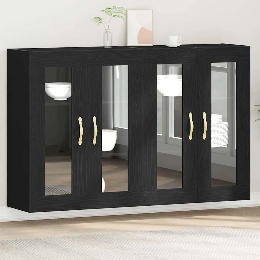 Cabinets muraux 2 pcs Chêne noir 69,5 x 34 x 90 cm