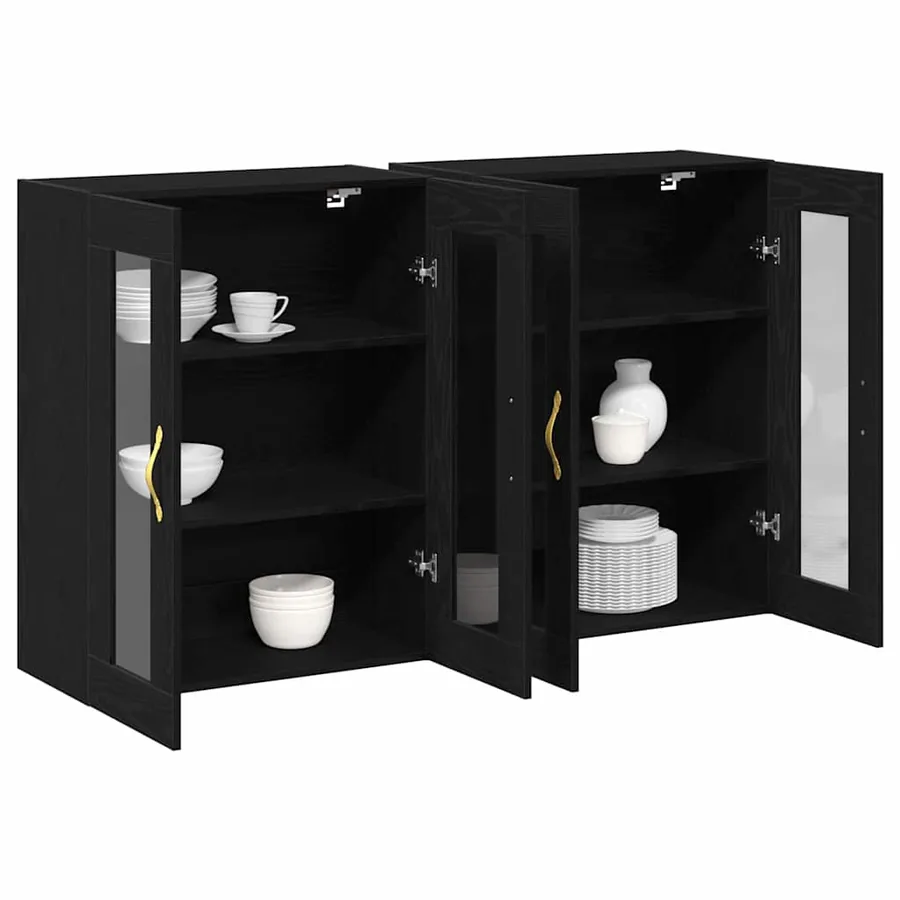 Cabinets muraux 2 pcs Chêne noir 69,5 x 34 x 90 cm - 3