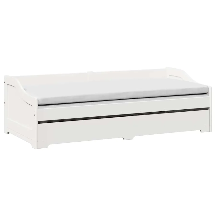 Lit de jour avec gigogne sans matelas IRUN blanc 90x200 cm - 4