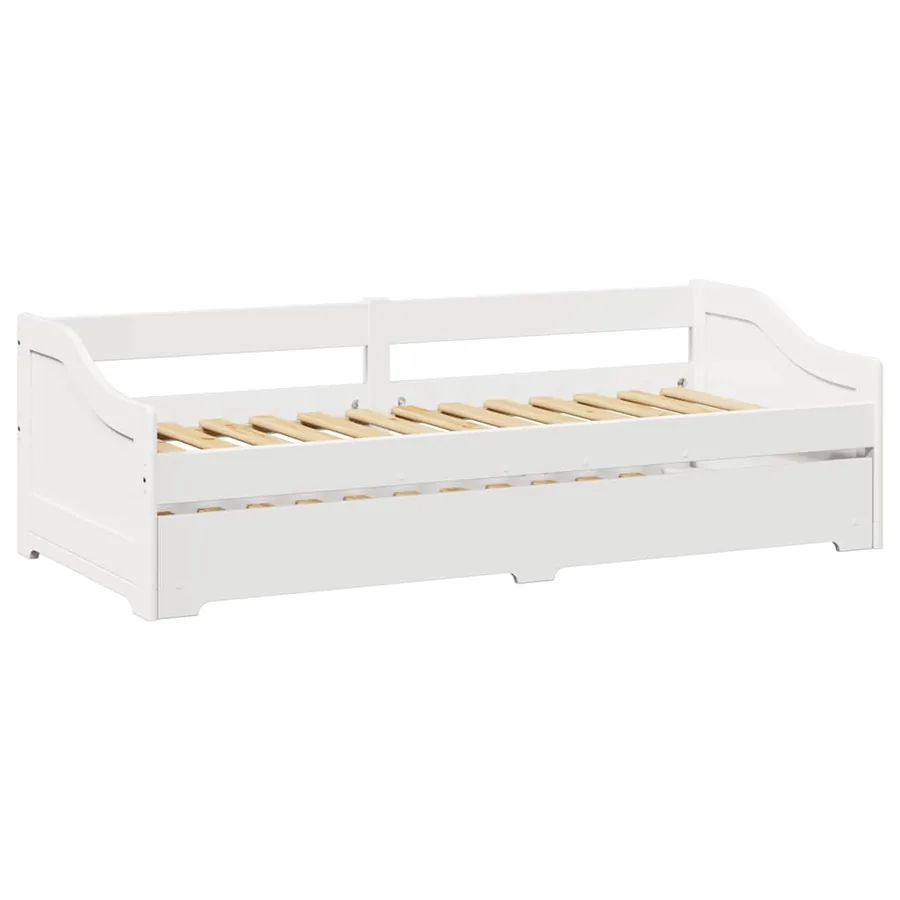 Lit de jour avec gigogne sans matelas IRUN blanc 90x200 cm - 5