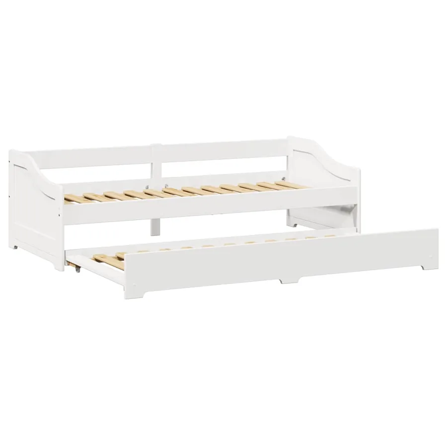 Lit de jour avec gigogne sans matelas IRUN blanc 90x200 cm - 6