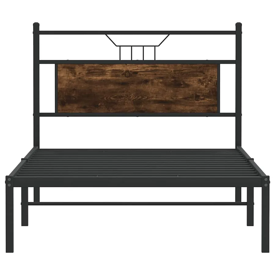 Cadre de lit sans matelas chêne fumé 107x203 cm bois ingénierie - 6