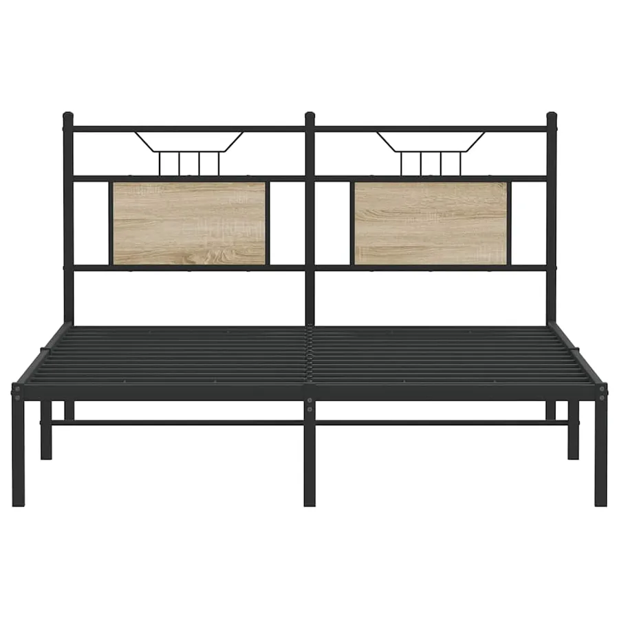 Cadre de lit sans matelas chêne sonoma 140x200 cm - 6