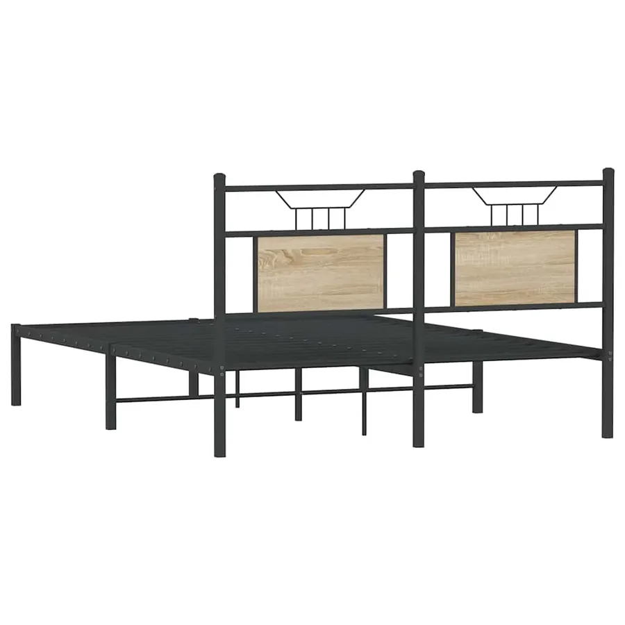 Cadre de lit sans matelas chêne sonoma 140x200 cm - 8
