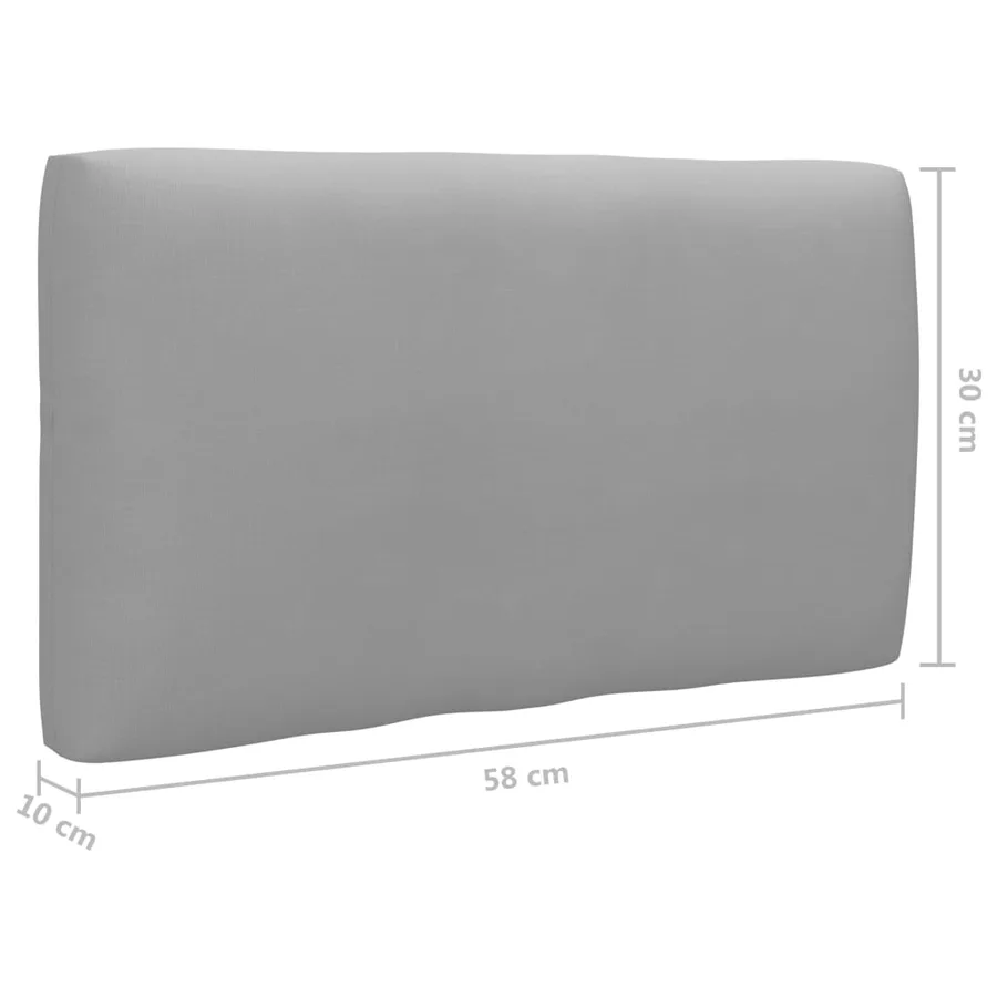 Salon de jardin palette 4pcs avec coussins Pin imprégné de gris - 8
