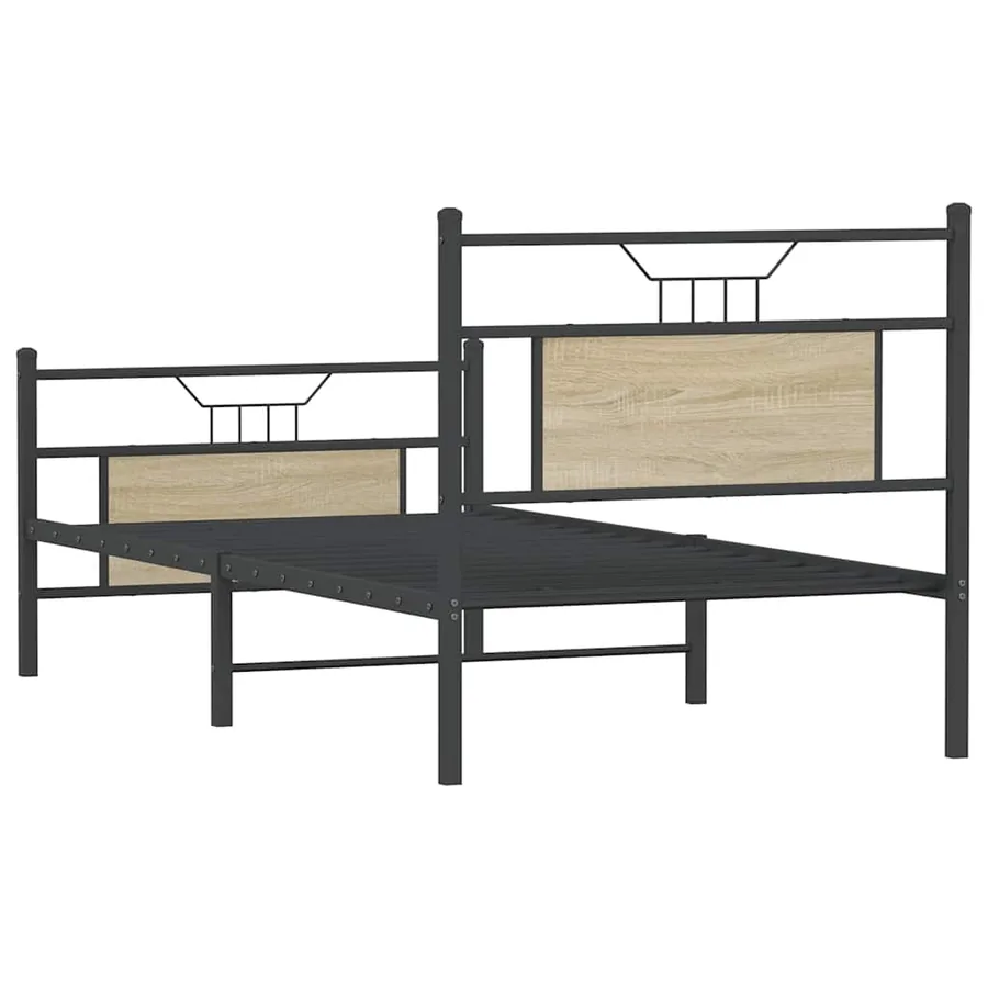 Cadre de lit sans matelas chêne sonoma 80x200 cm - 8