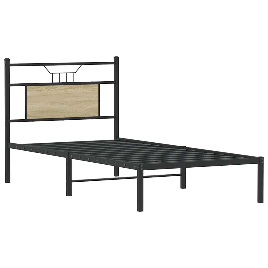 Cadre de lit sans matelas chêne sonoma 90x200 cm - 5