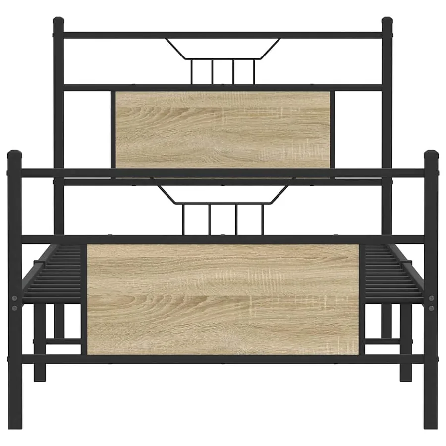 Cadre de lit sans matelas chêne sonoma 90x200 cm - 6