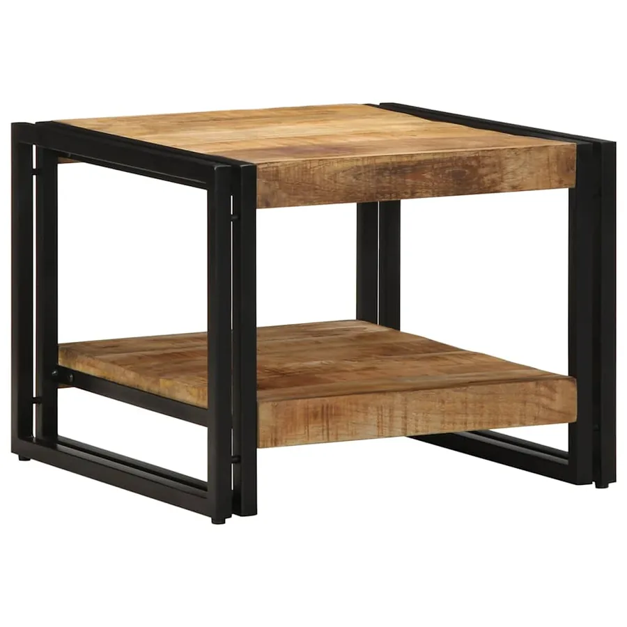 Table basse 50x50x38 cm bois de manguier massif brut - 2
