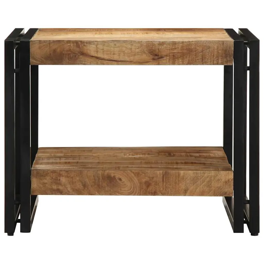Table basse 50x50x38 cm bois de manguier massif brut - 4