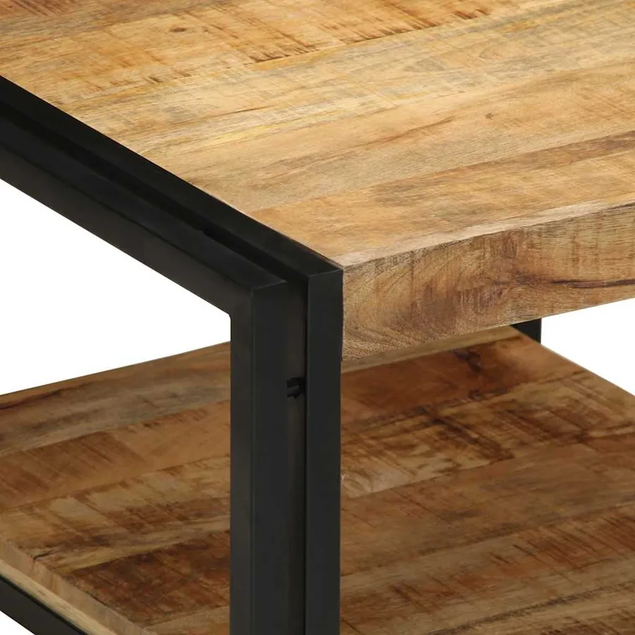 Table basse 50x50x38 cm bois de manguier massif brut - 6