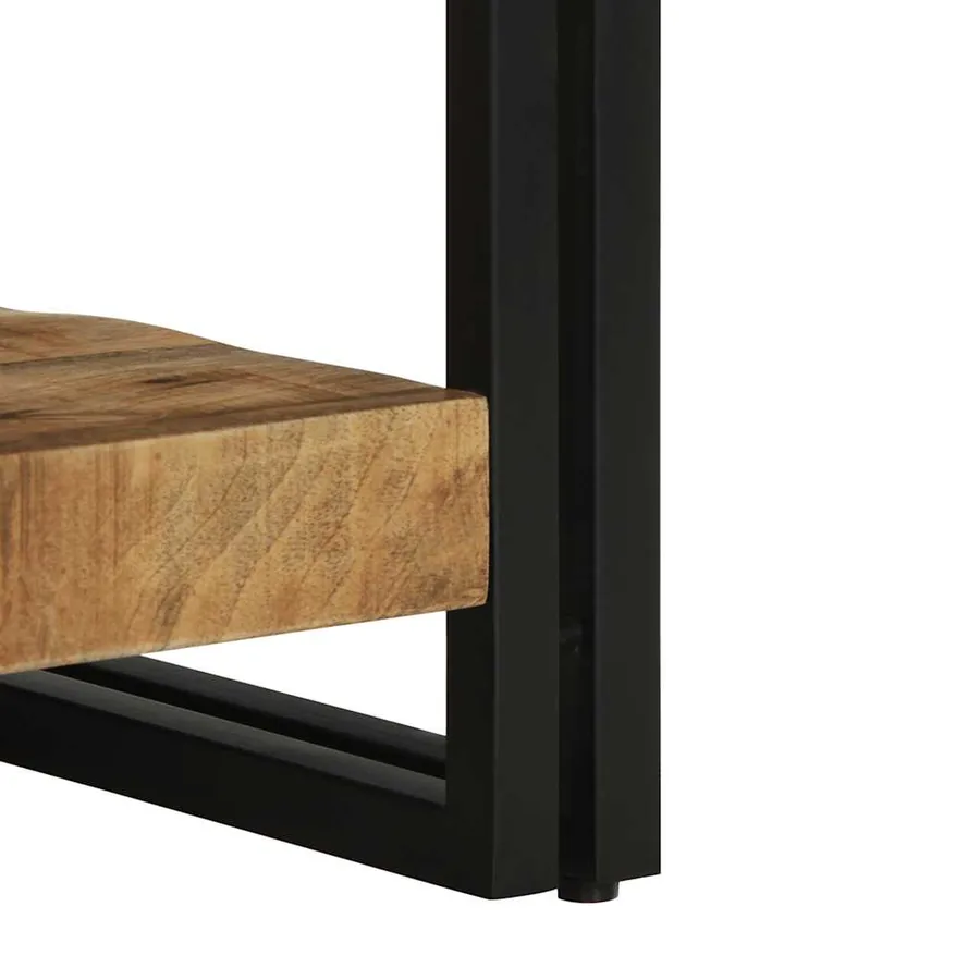 Table basse 50x50x38 cm bois de manguier massif brut - 8