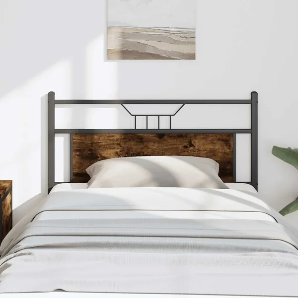 Tête de lit de remplacement chêne fumé 100 cm bois d'ingénierie et acier