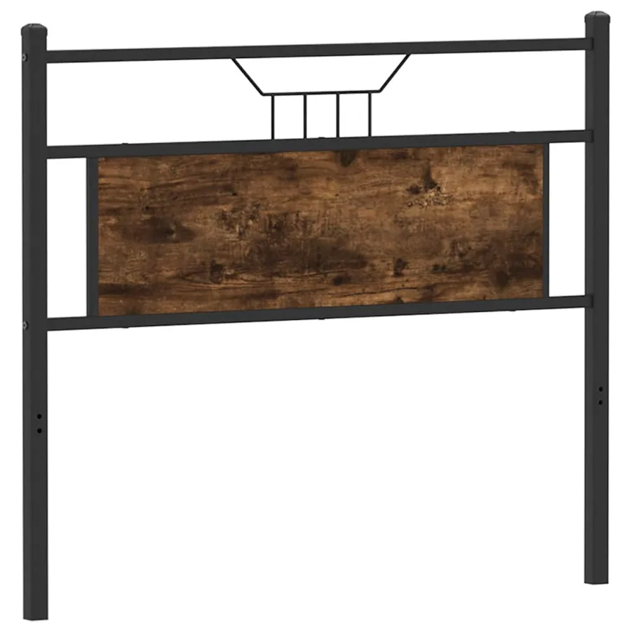 Tête de lit de remplacement chêne fumé 100 cm bois d'ingénierie et acier - 2