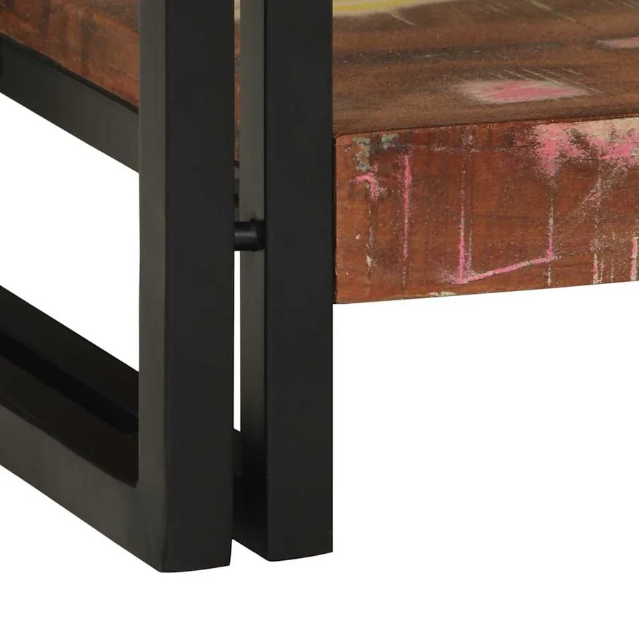 Table console Multicolore 120 x 33 x 75 cm Bois Recyclé Solide - 9