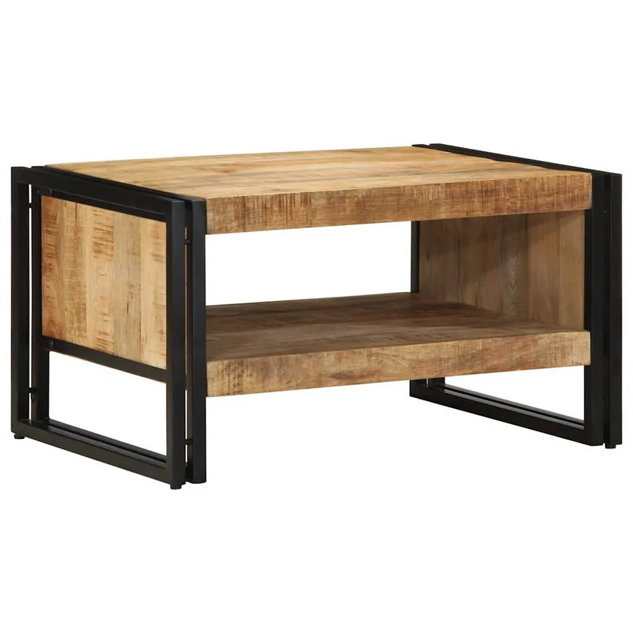Table basse 70x50x38 cm bois de manguier massif brut - 3