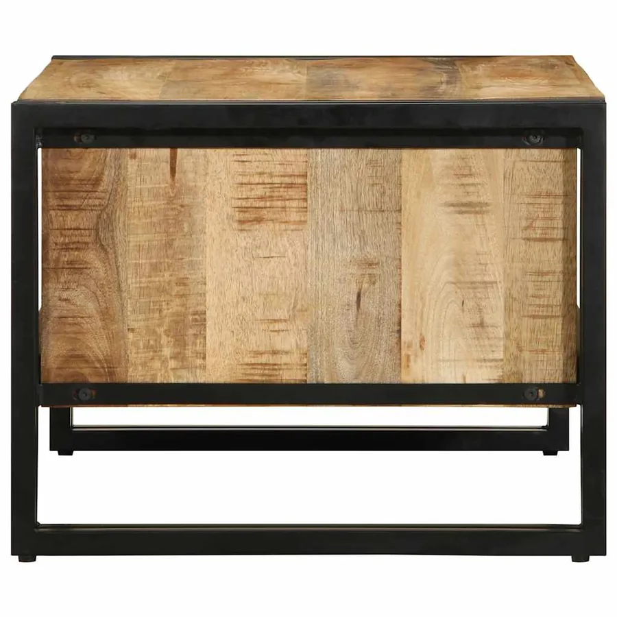 Table basse 70x50x38 cm bois de manguier massif brut - 5