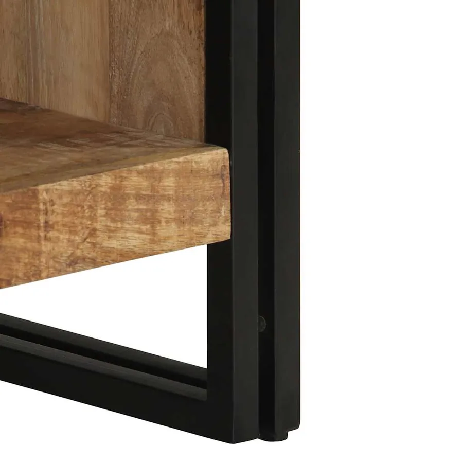 Table basse 70x50x38 cm bois de manguier massif brut - 7