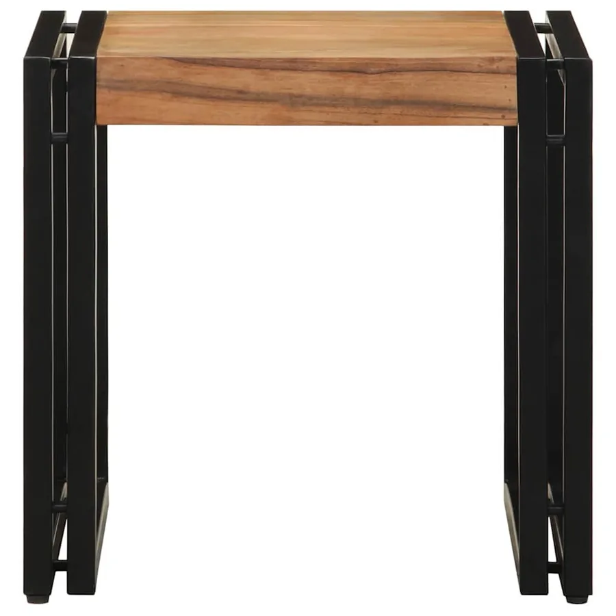 Table basse Marron 40 x 40 x 38 cm Bois d'Acacia Massif - 4