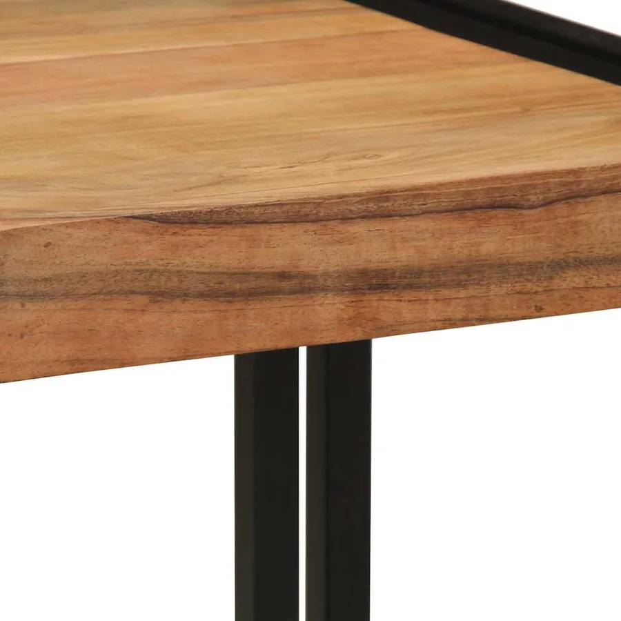 Table basse Marron 40 x 40 x 38 cm Bois d'Acacia Massif - 7