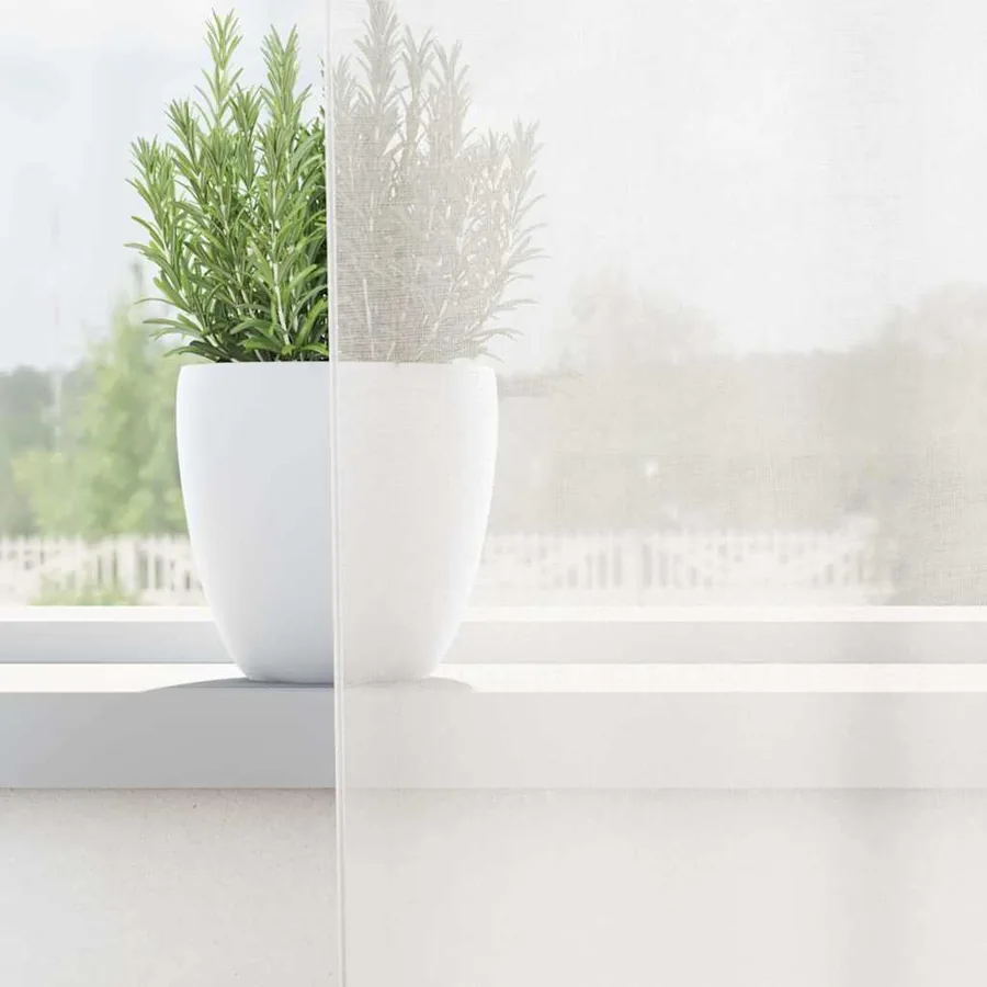 Rideaux en voile avec boucles 2 pcs blanc 140x260 cm - 3