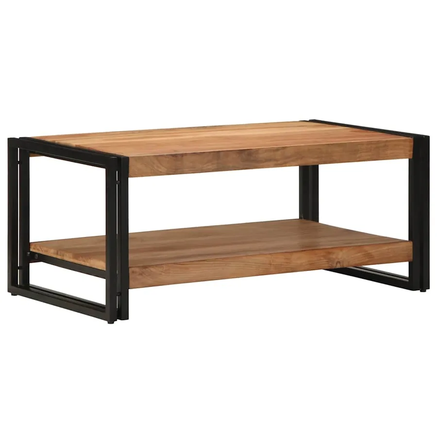 Table basse 90x50x38 cm bois massif acacia - 2