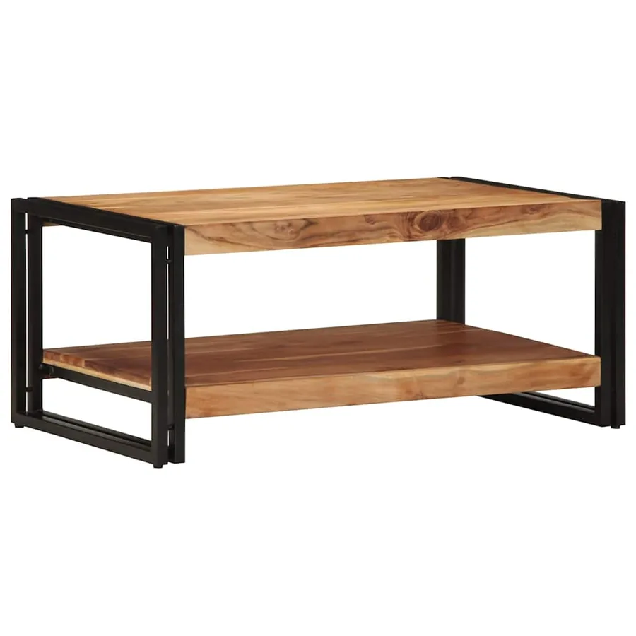 Table basse 90x50x38 cm bois massif acacia - 3