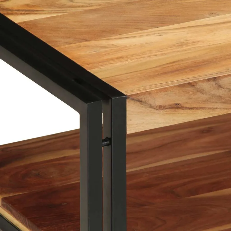 Table basse 90x50x38 cm bois massif acacia - 6