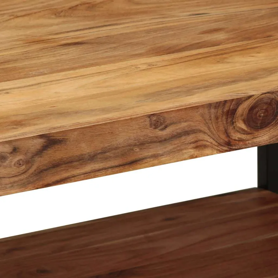 Table basse 90x50x38 cm bois massif acacia - 7