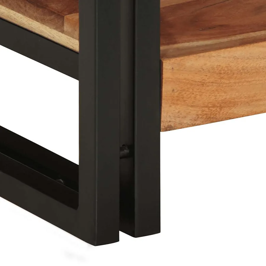 Table basse 90x50x38 cm bois massif acacia - 8