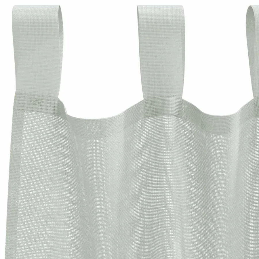 Rideaux en voile avec boucles 2 pcs gris clair 140x225 cm - 5