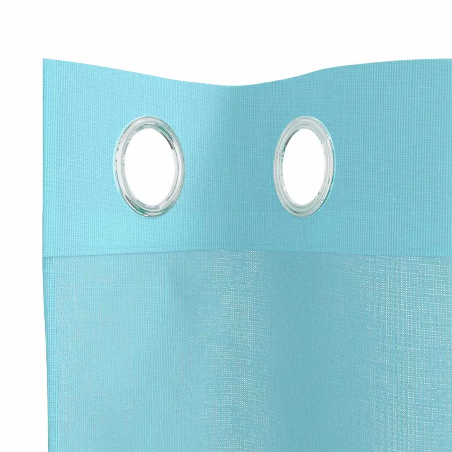 Rideaux en voile avec œillets 2 pcs turquoise - 5