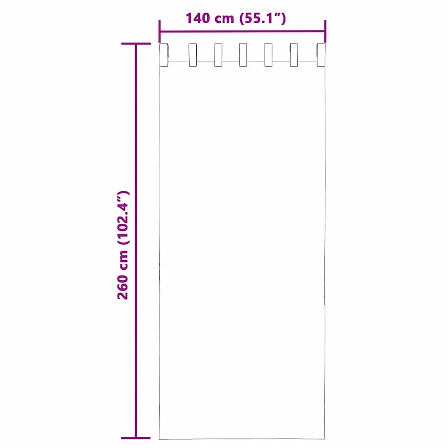 Rideaux en voile avec boucles 2 pcs orange 140x260 cm - 8
