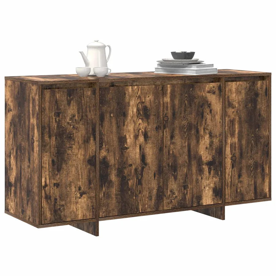 Buffet Chêne fumé 135 x 41 x 75 cm Bois d'ingénierie - 3