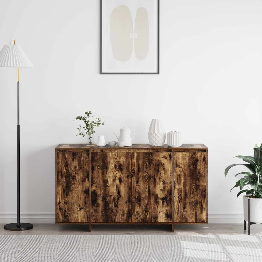 Buffet Chêne fumé 135 x 41 x 75 cm Bois d'ingénierie - 4