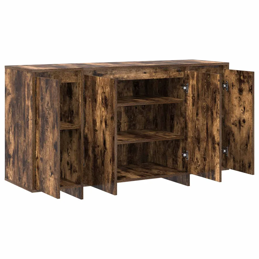 Buffet Chêne fumé 135 x 41 x 75 cm Bois d'ingénierie - 5
