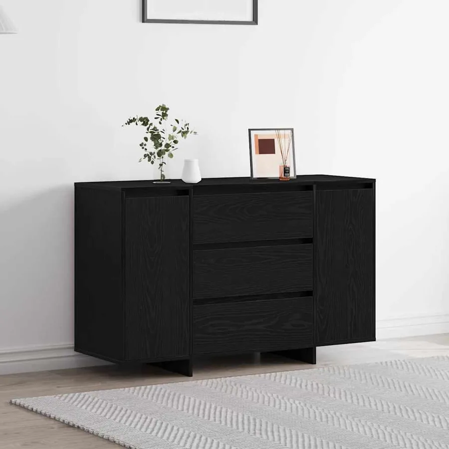Buffet Chêne noir 120 x 41 x 75 cm Bois d'ingénierie