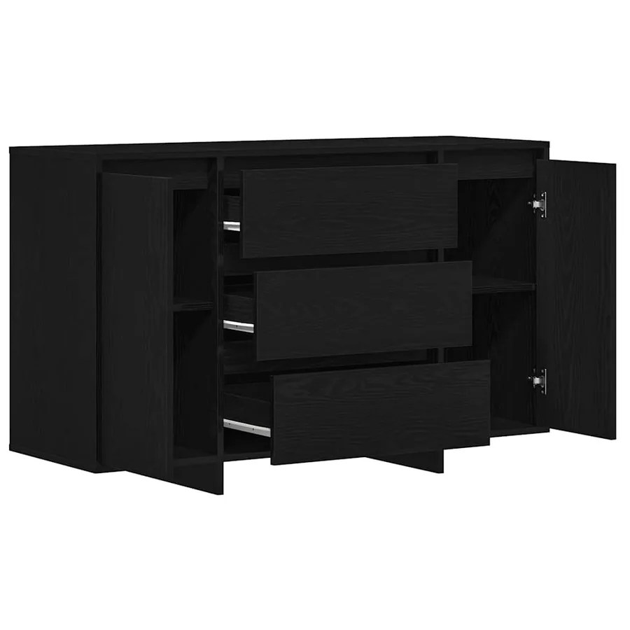 Buffet Chêne noir 120 x 41 x 75 cm Bois d'ingénierie - 5