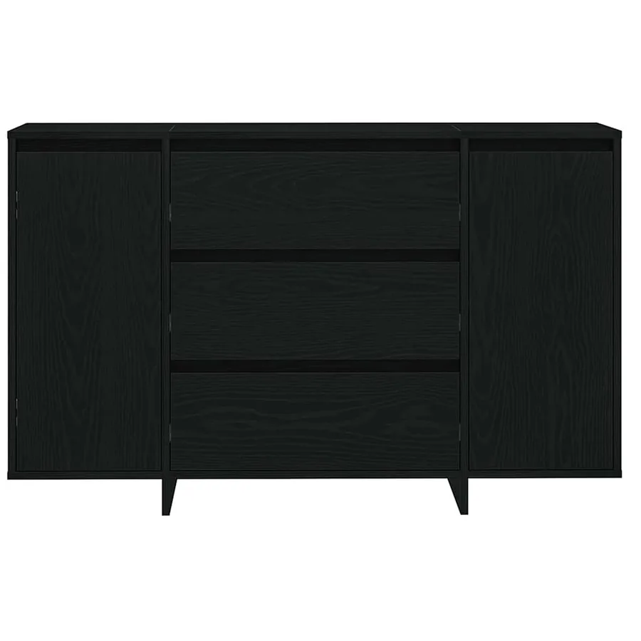 Buffet Chêne noir 120 x 41 x 75 cm Bois d'ingénierie - 6