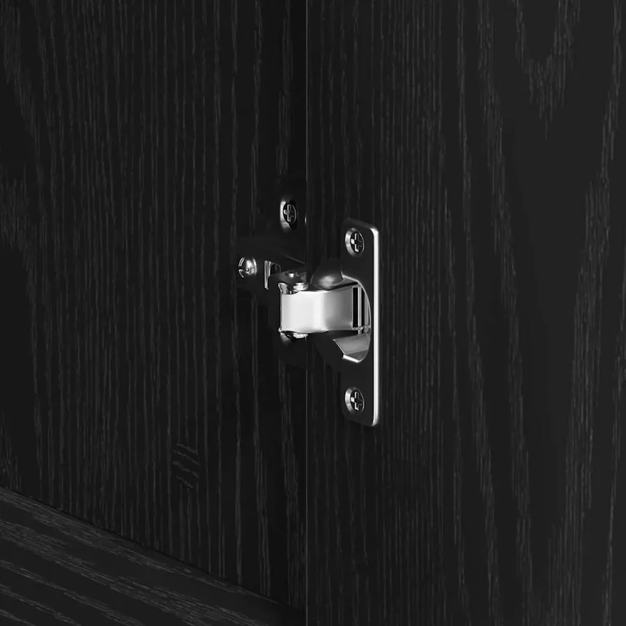 Buffet Chêne noir 120 x 41 x 75 cm Bois d'ingénierie - 8