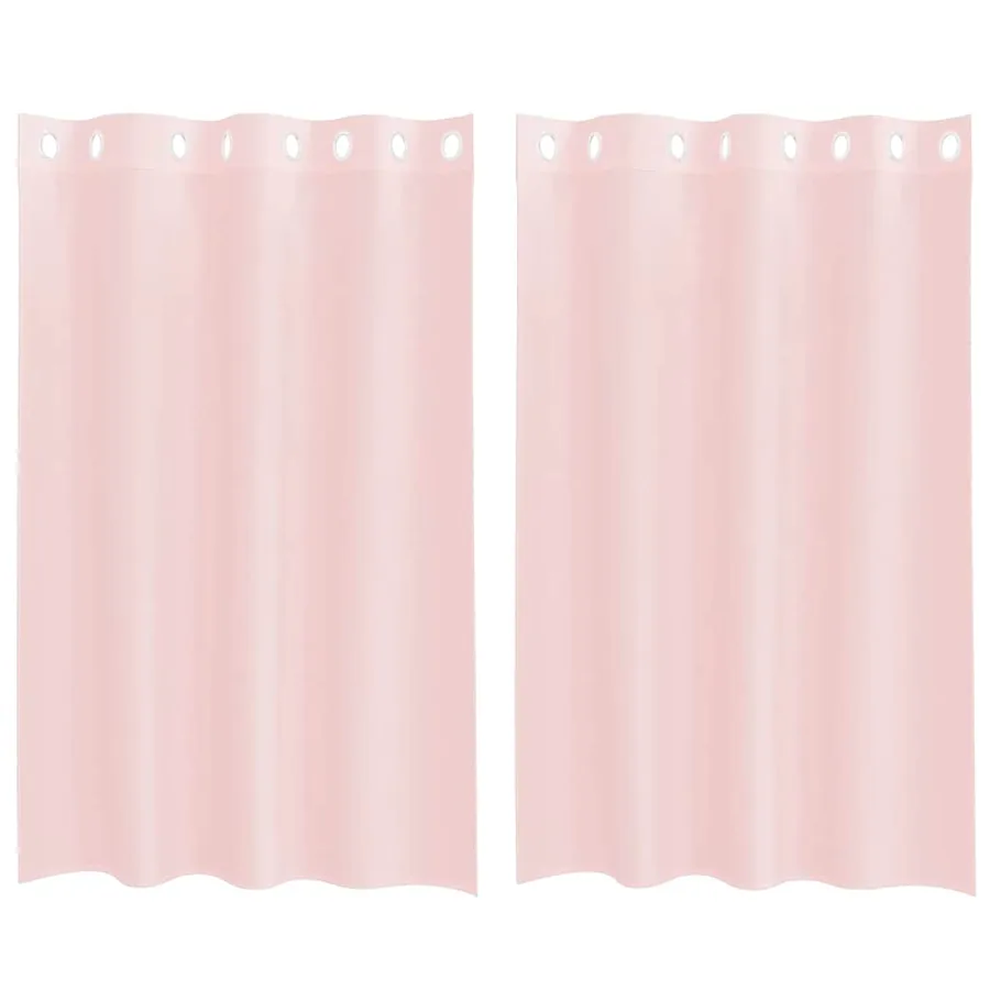 Rideaux en voile avec œillets 2 pcs rose clair 140x175 cm - 2