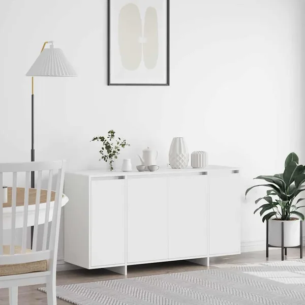 Buffet Blanc 135 x 41 x 75 cm Bois d'ingénierie
