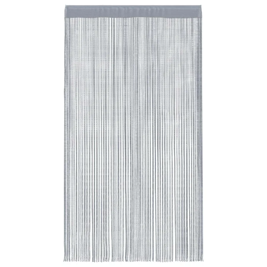 Rideau en fils 2 pcs 140 x 250 cm gris clair - 4