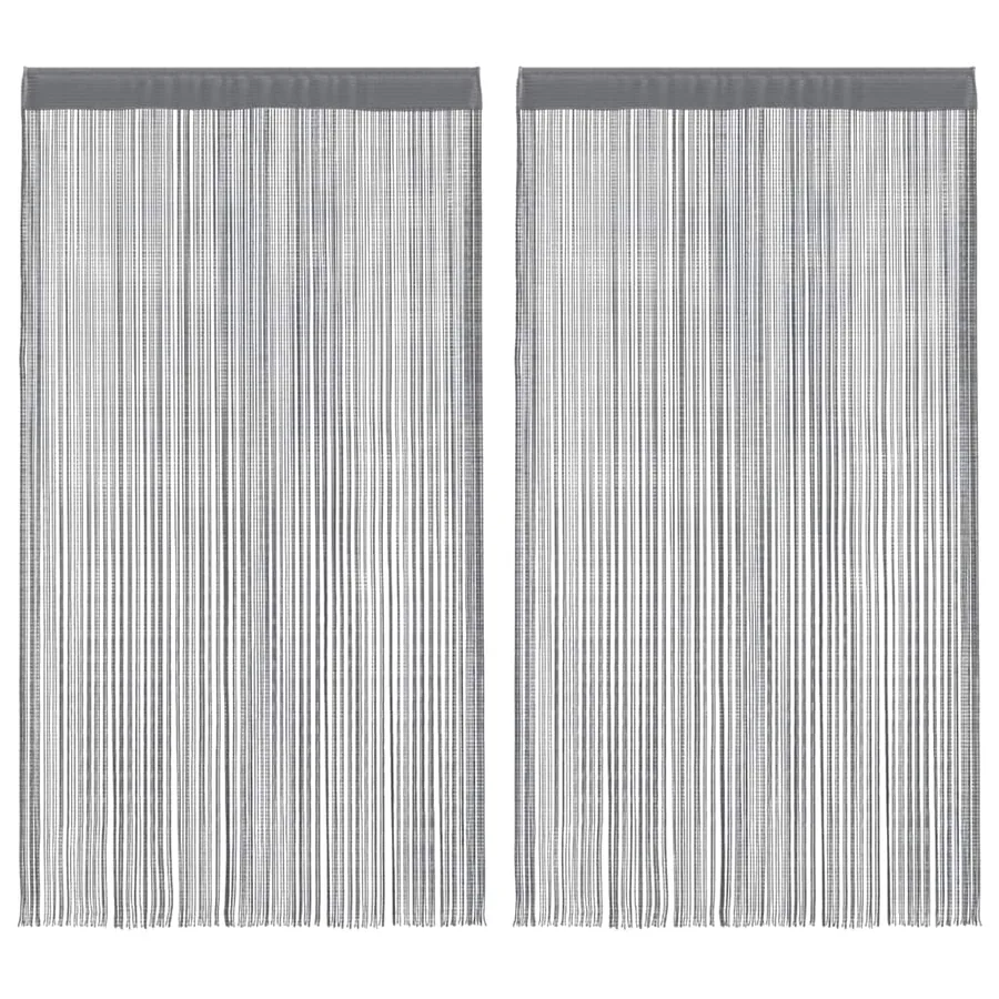 Rideaux à fils 2 pièces Anthracite 140x250 cm - 2