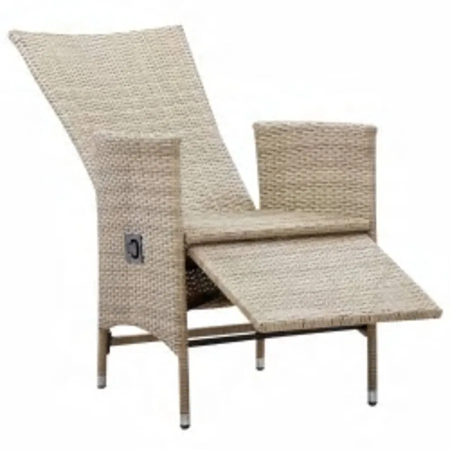 Ensemble à manger de jardin 5 pcs Beige - 13